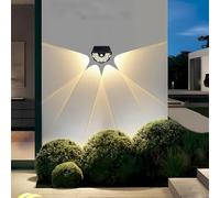 RANQILI Solar Motion Sensor Wall Light, 3 Lighting Modes, Decorative Outdoor Security Lamp, 1200mA Battery, Infrared Human Detection,Fence, Front Door, Yard Decorative Light
