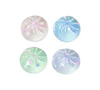 ranrann 4Pcs Fidget Sensory Toy Soft Squeeze Decompression Dough Glitter Dumpling Squishy Stress Balls for Family Sequins Type One Size