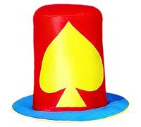 ranrann Assorted Pattern Funny Party Top Hats Novelty Crazy Hats Dress Up Costume Hat Photo Booth Props For Teen Red One Size