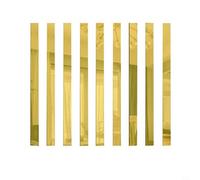 RANRAO 10Pcs Mirror Tiles, Mirror Stickers Stripe Self Mirror, Removable Long Strip Acrylic Mirror, Mosaic Wall Sticker for Living Room Bedroom Decor