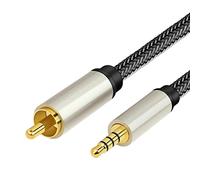 RANRAO 2PCS Digital Coaxial Audio Video Cable Stereo SPDIF RCA to 3.5mm Jack Male for HDTV 1m/2m