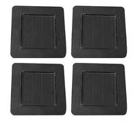 RANRAO 4Pcs Solar Light Replacement Top, Square Solar Panel Top Replacement, Solar Panel Lantern Lid Replacement Battery Box for Outdoor Hanging Light Garden