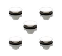 RANRAO 5Pcs Plastic & Rubber Kitchen Sink Tap Hole Blanking Plug Stopper Basin Cover 38mm, Faucet Hole Cover, Kitchen Accessory
