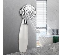 RANRAO Bathroom Shower Head, Vintage Handheld Shower Head, Classic for Traditional Telephone Style Handheld Shower, Victorian Rain Sprayer Shower Head Replacement Parts Chrome Detachable Bathroom