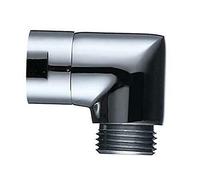 RANRAO Shower Head Elbow Adapter, 90 Degree Extension Arm, 1/2" NPT Female & Male, Matte Black, 1 Pack