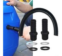 RANRAO Water Butt Diverter Kit, Rain in Series Hose, Connector Pipe Link Rain Diverter Pipe Extension Kit for Rainwater Recycling