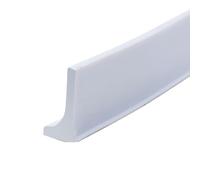RANRAO Wet Room Floor Barrier, Shower Door Seal Strip, White 1m Shower Threshold Bathroom Retention Water Barrier Strip Dry &Wet Separation Silicone Seal Strip