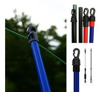 RANRHA 2.2m Telescopic Clothes Line Prop - Lightweight Adjustable Washing Line Pole with Secure Hook - Strong Steel Construction for Outdoor Use (2)