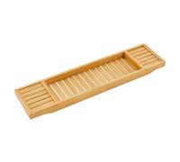RANRHA Bamboo Bath Tray Caddy - Bathtub Organizer with Wine Holder, Book/Tablet Stand, Soap & Candle Slots - Waterproof & Durable Bamboo Tub Caddy for Spa, Relaxation, and Gifts