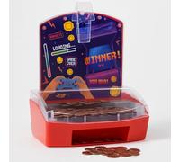 RANRHA Coin Pusher Arcade Game Toy - Retro Tabletop Machine with Automove Platform, Guided Coin Launcher, and 150 Golden Coins - Fun Family & Party Game for Kids and Adults