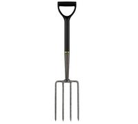 RANRHA Heavy-Duty Garden Fork with Steel Tines - Ergonomic D-Handle, 102cm Length - Ideal for Digging, Aerating & Turning Soil