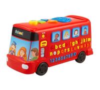 RANRHA Interactive Learning School Bus Toy - Educational Alphabet & Number Activity Bus with Music, Lights & Sounds - Teaches Letters, Phonics, Counting & Safety Rules - Kids Learning Toy for Ages 1+