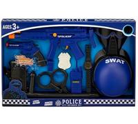 RANRHA Police City Defender SWAT Toy Set for Kids - Role Play Kit with Helmet, Toy Guns with Sound, Handcuffs, Badge, Walkie-Talkie & Accessories - Pretend Play Police Gear for Boys & Girls Ages 3+