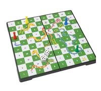 RANRHA Snakes and Ladders Board Game - Classic Folding Game with 2 Dice and 4 Colorful Pawns - Fun Family Game for Kids and Adults, Indoor & Outdoor Play