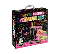 RANRHA Ultimate Scented Scratch Art Kit for Kids Age 5+ - 100 Fun Activities with Scratch Book, Memo Pad, Loose Sheets, Stickers, Stencils, Scented Pens & Accessories - Creative Craft Gift Set