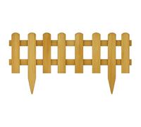 RANRHA Wooden Garden Picket Fence Panel, 40 x 99 cm, Natural Colour, Decorative Border for Garden, Patio Edging Border Guest House Fence (3)