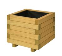 RANRHA Wooden Garden Planter Box - 30x30x27cm Outdoor Square Raised Bed for Flowers, Herbs & Vegetables - Pressure Treated Timber with Feet