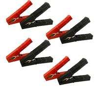RANRIVERS 200A 2 Pack Red/Black Heavy Duty Pure Copper Crocodile Clamps Alligator Clips Car Booster Cable Clips Battery Clamps for Car Auto