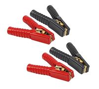 RANRIVERS 4 Pack 100A Jump Lead Clamps Heavy Duty Pure Copper Crocodile Clamps Alligator Clips Car Booster Cable Clips Battery Clamps for Car Auto