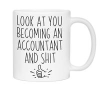 Ransalex Accounting Graduation Gifts - CPA Coffee Mug for Men or Women - Funny Accountant Gag Cup - Graduates - Students - Grad Diploma or Academic Degree Congratulations (11oz, white)