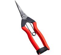 RANSHOU Garden Shears 7.2” Sharp Japanese Stainless Steel Blade, Precision Pointed Hand Garden Scissors for Trimming, Harvesting, Spring Loaded Lightweight Gardening Snips, Made in JAPAN