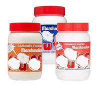 Ransom Mixed Strawberry & Caramel Marshmallow Spread - American Fluffy Sweet Dessert Spread, 213g (5 x Random Mixed)
