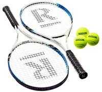 Ransome Master Drive Senior Tennis Racket (27 inch) Set, Black/White/Blue