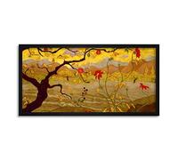 Ranson Apple Tree Red Fruit Painting Framed Wall Art Print Long 25X12 Inch