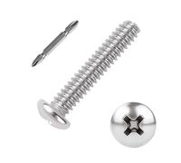 Ranstac #6-32x3/4" Pan Head Phillips Drive Machine Screws UNC Coarse Full Thread 304 Stainless Steel Machine Thread Machine Coarse Thread Screw Phillips Bolt 50pcs HS/JXLS-02