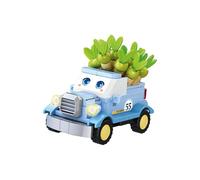 Ranstac Building Blocks Potted Plants Succulents Bonsai Puzzle Assembling DIY Toys Cute Rocket BJJM-01 (blue car)