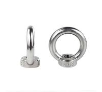 Ranstac Lifting Eye Nut Ring Eye Bolt Threaded Nuts 304 Stainless Steel Metric Female Thread Ring Shape Nut 5pcs HS/LM-15 (M8)