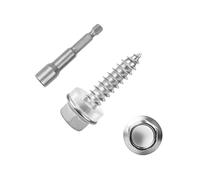 Ranstac M5.5x25mm Hex Washer Head Self Tapping Screws 410 Stainless Steel Hexagon Head Fast Self Tapping Wood Screws 50pcs HS/ZGLS-15