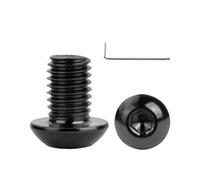 Ranstac M6x8mm Button Head Socket Cap Screws Bolts Full Machine Thread Coverage 304 Stainless Steel Black Oxide Finish Machine Screws 50pcs HS/JXLS-04