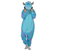 RANSUU Onesie Costume Sulley Relaxo Jumpsuit Adult Pyjamas Women Men Animal Monsters Pyjamas Christmas Carnival Halloween, blue, L