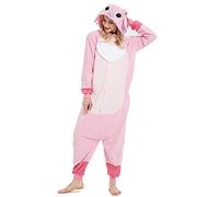 RANSUU Stitch Onesies Adult Costume Angel Pyjamas Women Men Carnival Christmas Nightwear Animal Halloween Unisex Cosplay Pink S