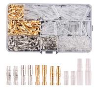 Rantecks 480PCS 3.9mm Bullet Connectors Kit Brass Bullet Male & Female Wire Terminals Connector with Insulation Cover for Motorcycle Motorbike Car Truck Scooter Boats Electric Instruments