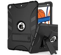 Rantice Case for iPad 9th Generation/iPad 8th Generation / 7th Generation, Heavy Duty Shockproof Hybrid Three Layer Protective Cove with Built-in Stand for iPad 10.2 inch 2021/2020/2019, Black