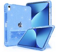 Rantice - Case for iPad A16 11" 11th Generation & iPad 10.9" 10th Generation Pencil Holder Stand Slim Glossy Shockproof Cover for Women Girls, Bright Blue