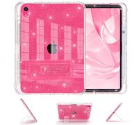 Rantice Case for iPad A16 11-inch 11th Generation, iPad 10th Generation Case 10.9 Inch, Pencil Holder & Kickstand - Slim, Glittery and Shockproof Bumper for Women and Girls, Clear Glitter