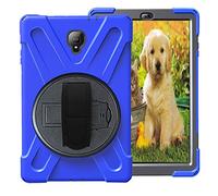 Rantice Case for Samsung Galaxy Tab A 10.5, Heavy Duty Rugged Full-Body Hybrid Shockproof Drop Protection Cover with Kickstand and Hand Strap for Galaxy Tab A 10.5 Inch T590/T595 2018 Model (Blue)