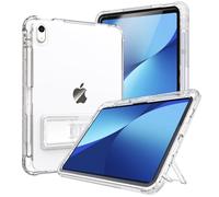 Rantice iPad 10th Generation Case, Pencil Holder & Kickstand - Slim, Glittery and Shockproof Bumper for Women and Girls, Clear