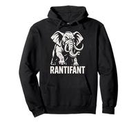 Rantifant Angry Elephant Meme Sarcastic Mood Pullover Hoodie