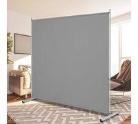 RANTILA Single Large Panel Room Divider, Privacy Screen for Office, Partition Separators, Freestanding Divider 71''W x 71''H, Grey