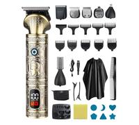 Rantizon 7 in 1 Beard Trimmer Kit for Men, Retro Beard Trimmer Kit Style Electric Shavers Razor Hair Clippers for Men Rechargeable Cordless Professional Hair Clipper Trimmer with LED Display for Gift