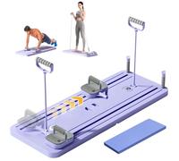 Rantizon Ab Roller Board - Pilates Board Full-Body Workout Trainer with Automatic Rebound - Ideal for Core Strength and Abdominal Training Purple
