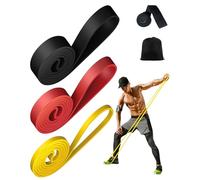 Rantizon Resistance Bands long resistance band [Set of 3] for Men Women with 3 Different Resistance Levels Gym Bands Resistance for Exercise Training Yoga Fitness Band for Chest Expanding Arm Leg