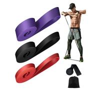 Rantizon Resistance Bands [Set of 3] long resistance band for Men Women with 3 Different Resistance Levels Gym Bands Resistance for Exercise Training Yoga Fitness Band for Chest Expanding Arm Leg