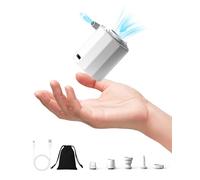 Rantizon Tiny Electric Air Pump, Camping USB Rechargeable Air Pump, Upgraded Inflatable Pump, Suitable for Swimming Rings, Air Mattresses, with Bottom Light (white)