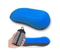 Rantizon Ultralight Camping Pillow, Compressible, Compact, Comfortable, Ergonomic Inflatable Travel Pillow with Storage Bag, for Neck & Lumbar Support for Hiking, Camping, Traveling, Deep Blue