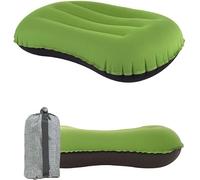Rantizon Ultralight Camping Pillow Compressible Ergonomic Inflatable Travel Pillow with Storage Bag for Neck & Lumbar Support for Hiking Camping 3.5 oz Green Small Pillow 2 Count (Pack of 1)